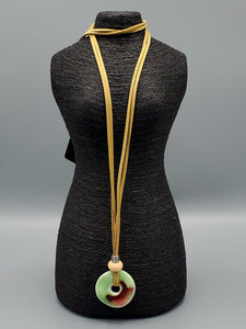 "Primal Paradise" Green Necklace and Earrings