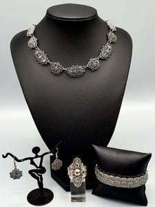 Vintage Vogue Black, Silver, and Hematite Custom Set