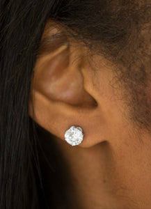 Just In TIMELESS Silver and Bling Stud Earrings