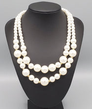 Load image into Gallery viewer, The More The Modest White Pearl Necklace and Earrings
