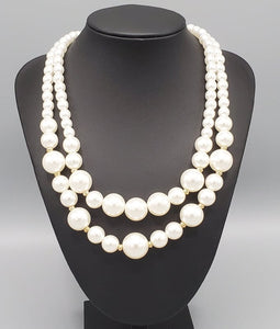 The More The Modest White Pearl Necklace and Earrings