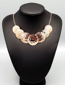 RADIAL Waves Rose Gold Necklace and Earrings