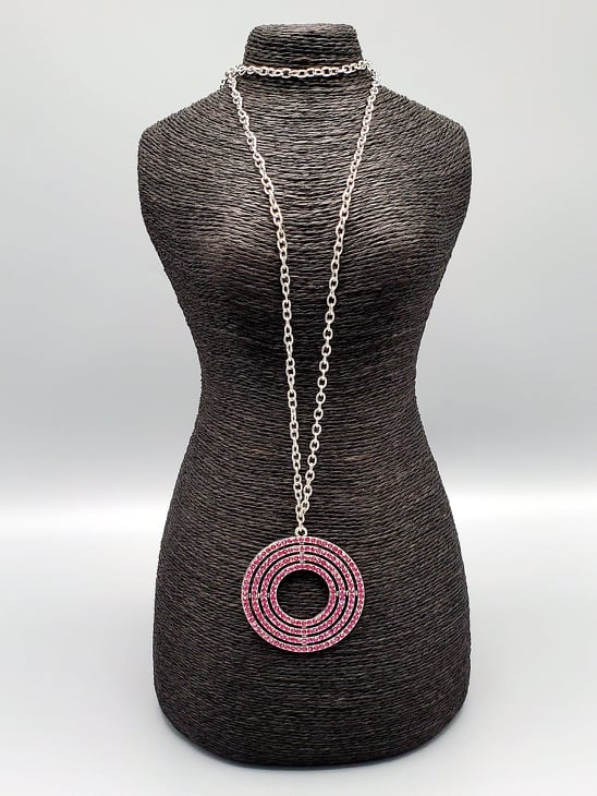 High-Value Target Pink Necklace and Earrings