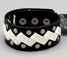Load image into Gallery viewer, LACES Loaded Black and White Wrap Bracelet
