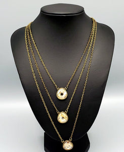 Once In A MILLIONAIRE Brass Necklace and Earrings