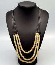 Load image into Gallery viewer, RING to Reason Black and Gold Necklace and Earrings
