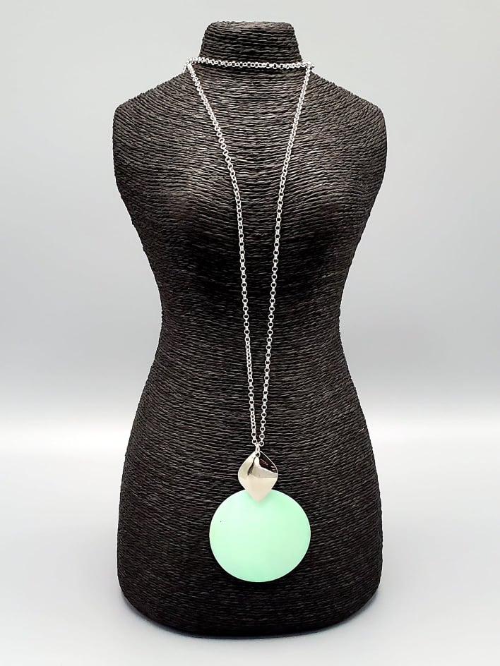 Tidal Tease Green Necklace and Earrings
