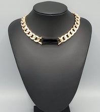 Load image into Gallery viewer, Urban Royalty Gold and Black Necklace and Earrings
