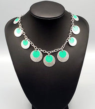 Load image into Gallery viewer, The Cosmos Are Calling Green Necklace and Earrings
