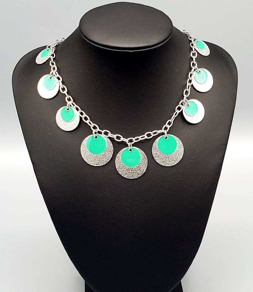 The Cosmos Are Calling Green Necklace and Earrings