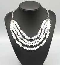 Load image into Gallery viewer, Best POSH-ible Taste White Necklace and Earrings
