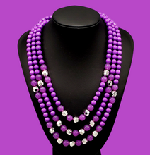 Load image into Gallery viewer, STAYCATION All I Ever Wanted Purple Necklace and Earrings
