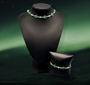 "Inner Illumination" Green Jewelry Set