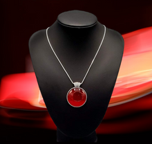 Load image into Gallery viewer, Look Into My Aura Red Necklace and Earrings
