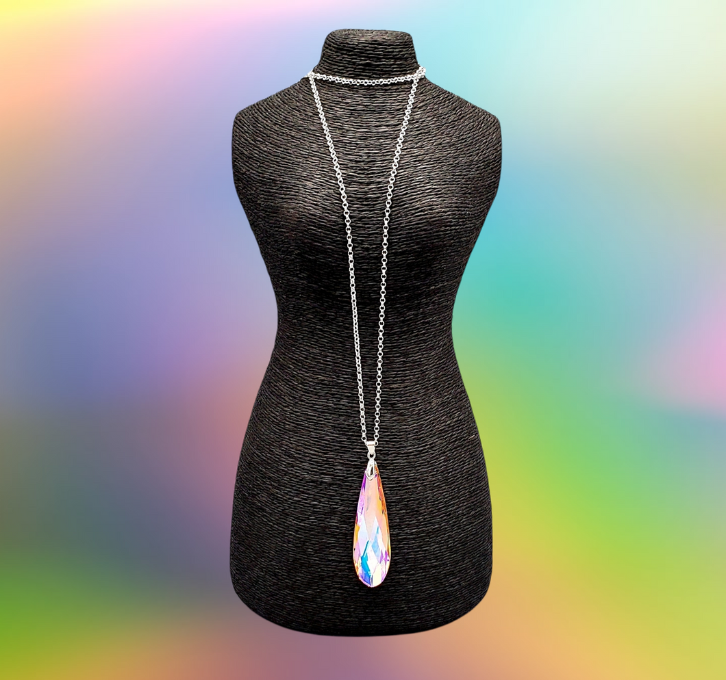 Glow Drop Multicolor Necklace and Earrings