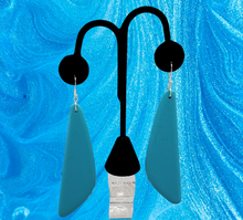 Load image into Gallery viewer, Scuba Dream Teal Blue Earrings
