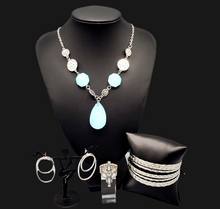 Load image into Gallery viewer, DEW What You Wanna DEW Light Blue and Silver Custom Set
