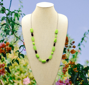 Meadow Escape Green Necklace and Earrings