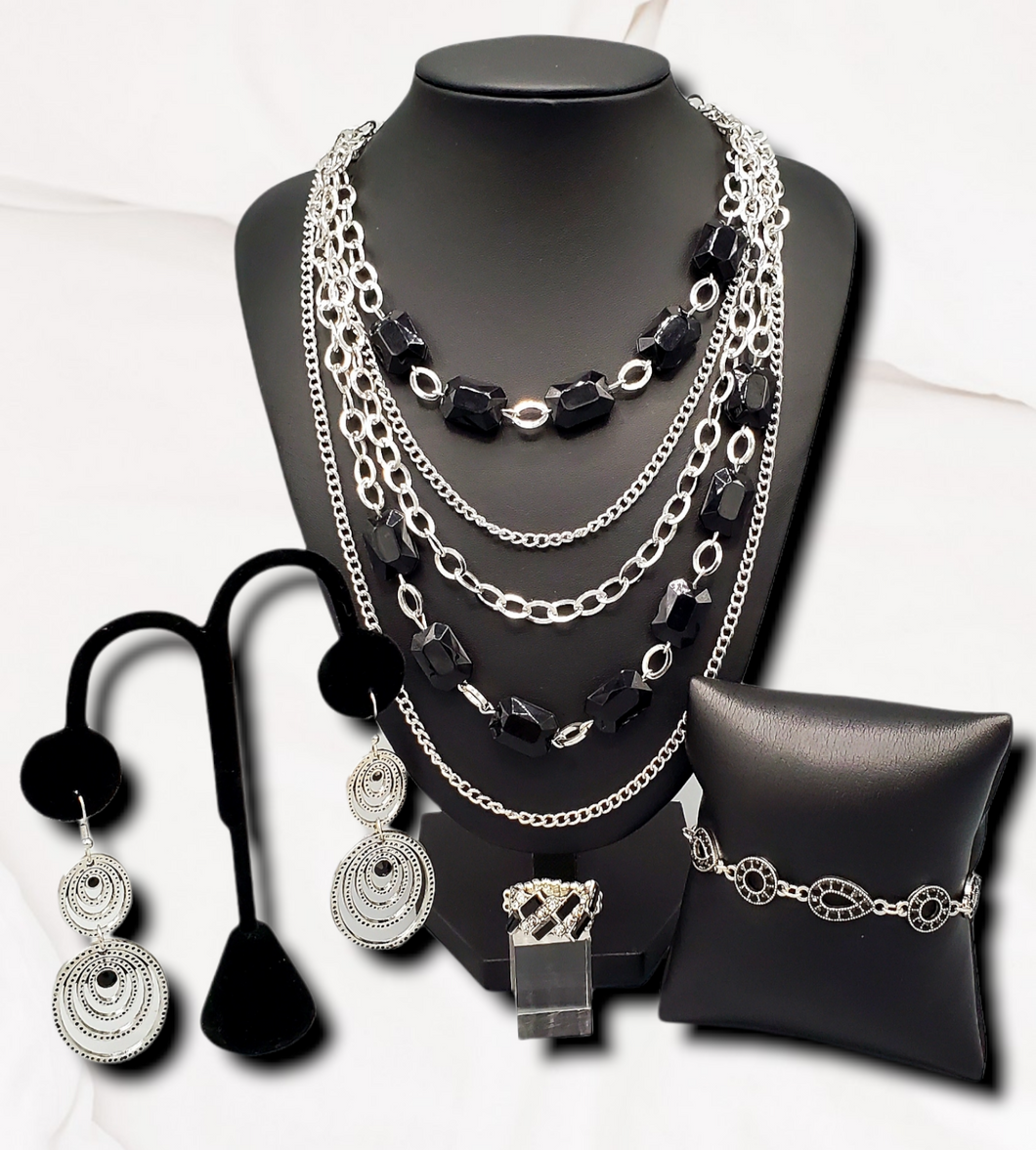 Standout Strands Black and Silver Custom Set