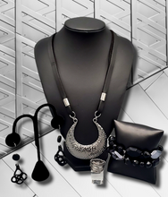 Load image into Gallery viewer, Majorly Moonstruck Gunmetal and Leather Custom Set
