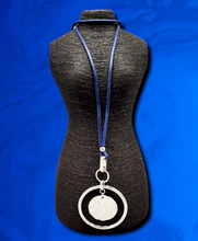 Load image into Gallery viewer, CORD-inated Effort Blue Necklace and Earrings

