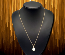 Load image into Gallery viewer, Glamour Girl Gold and Pearl Necklace and Earrings
