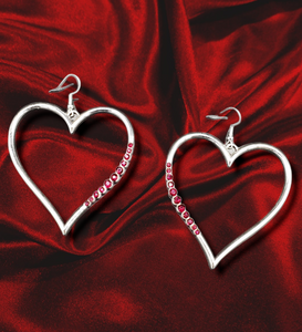 "Love Kiss" Red Heart Earrings