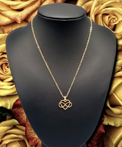 Eternal Love Gold Necklace and Earrings