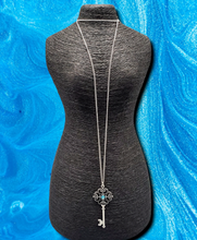 Load image into Gallery viewer, Got It On Lock Blue Necklace and Earrings
