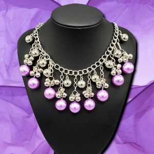 Pearl Appraisal Purple Pearl Necklace Earrings