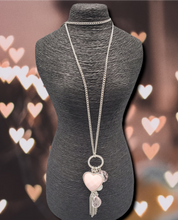 Load image into Gallery viewer, Haute Heartbreaker Pink Necklace and Earrings
