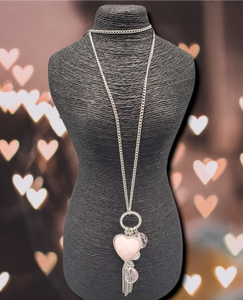Haute Heartbreaker Pink Necklace and Earrings