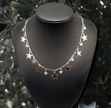 Load image into Gallery viewer, Starry Shindig Silver Star Necklace and Earrings
