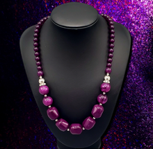 Load image into Gallery viewer, Ten Out of TENACIOUS Purple Necklace and Earrings
