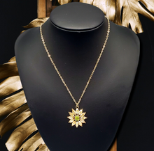 Load image into Gallery viewer, Formal Florals Gold Necklace and Earrings
