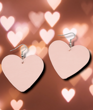 Load image into Gallery viewer, Country Crush Pink Leather Heart Earrings
