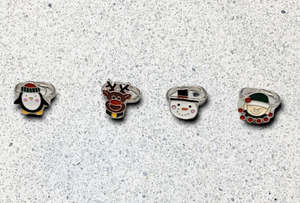 Assorted Holiday Starlet Shimmer Kids Rings (Set of 4)