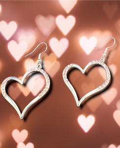Tenderhearted Twinkle Pink Heart Earrings