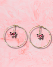 Load image into Gallery viewer, &quot;Spread Your Wings&quot; Hoop Earrings
