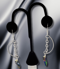 Load image into Gallery viewer, Yin to My Yang Multicolor Oil Slick Earrings
