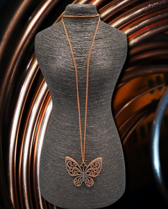 "Butterfly Boutique" Copper Necklace and Earrings