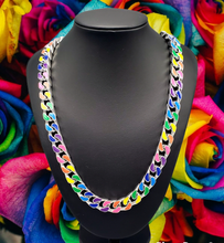 Load image into Gallery viewer, &quot;PRIDE Link&quot; Rainbow Necklace (Two sizes to choose from)
