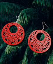Load image into Gallery viewer, Tropical Reef Red Earrings
