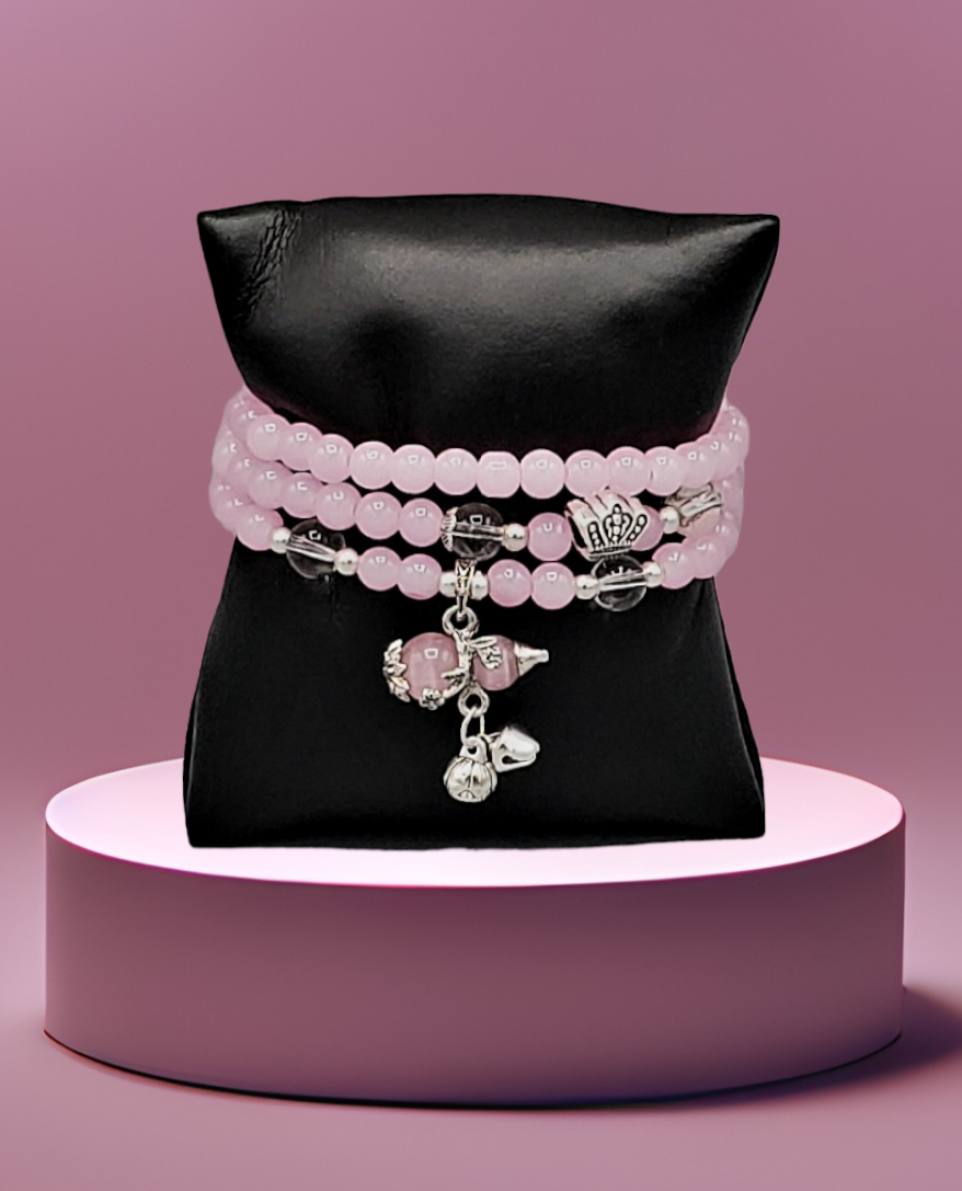 Crown of Crystal Pink Bracelet