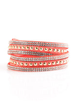 Load image into Gallery viewer, I BOLD You SO Orange Coral Double Wrap Bracelet
