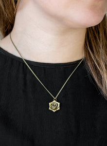 Primrose Path Brass Necklace and Earrings