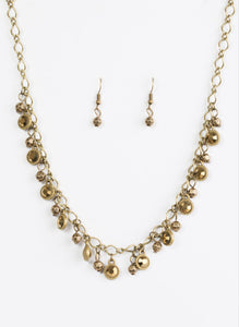 City Couture Brass Necklace and Earrings
