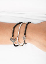 Load image into Gallery viewer, Lover&#39;s Loot Black and Silver Bracelet
