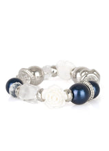 Load image into Gallery viewer, Here I Am Blue Stretch Bracelet
