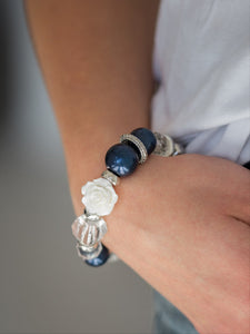 Here I Am Blue Stretch Bracelet